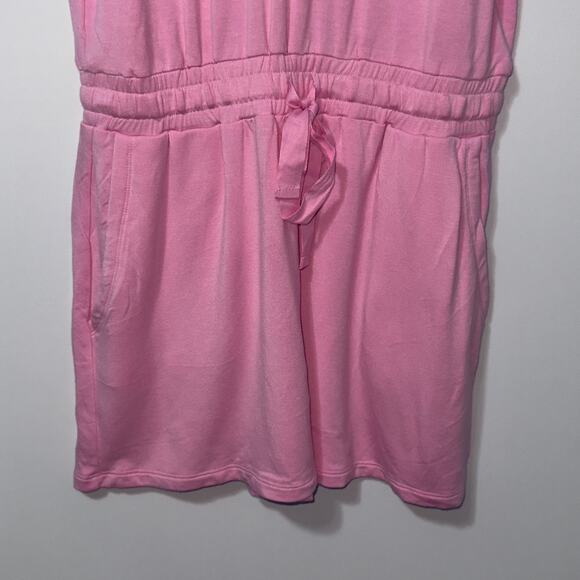 Daily ritual pink puffy sleeve short romper women’s size medium - Picture 4 of 9